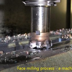 Typical face milling process - a machining operation