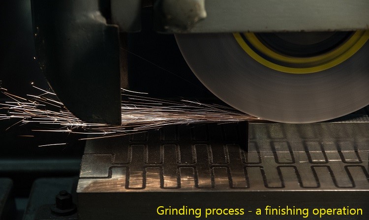 Typical grinding process - a finishing operation