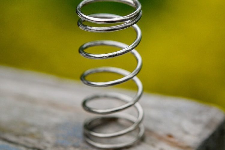 Typical open coiled helical spring