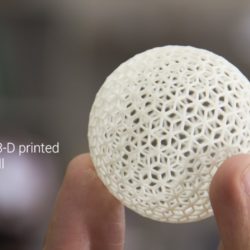 A typical 3-D printed hollow ball made by additive process