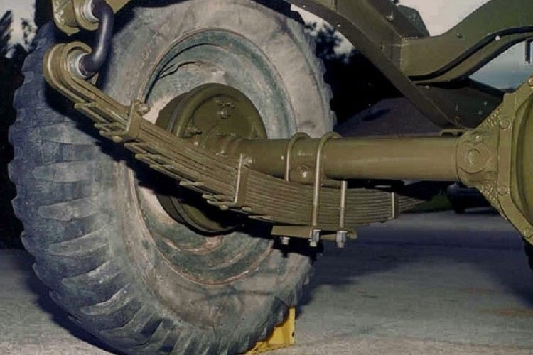 Typical leaf spring in heavy duty truck